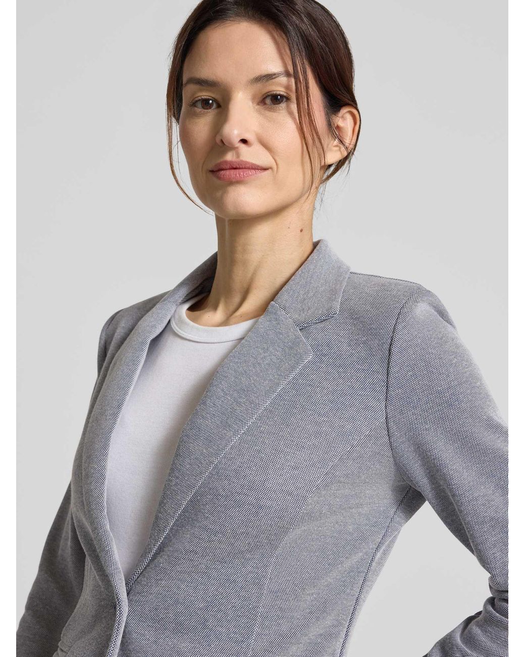 Ichi Regular Fit Blazer Met Reverskraag Model 'Kate' in het Blue