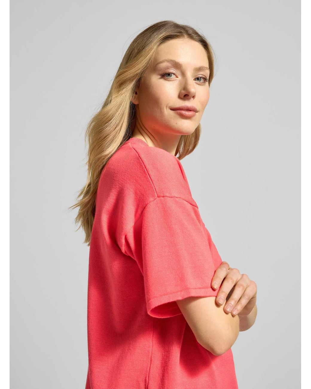 Ichi Relaxed Fit Shirt Van Viscosemix Model 'Luls' in het Pink