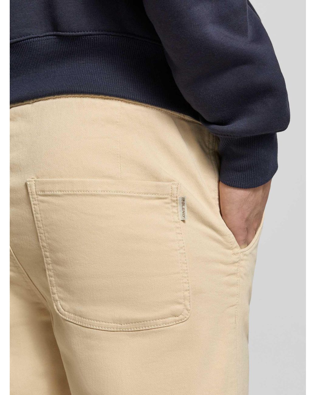 Blend Slim Fit Stoffen Broek Met Steekzakken Model 'Thunder' in het Natural voor heren