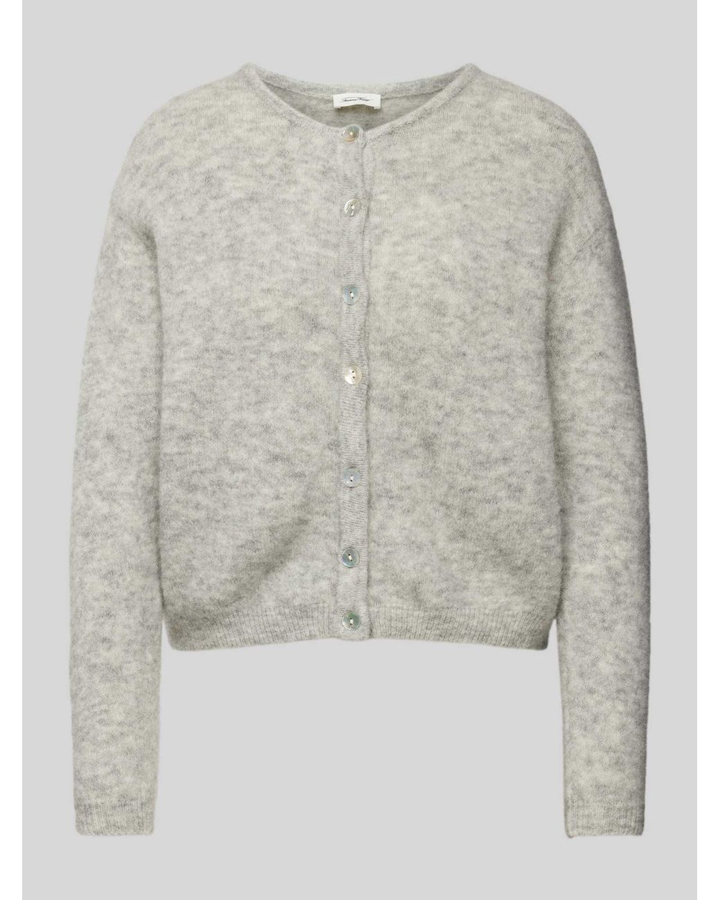 American Vintage Regular Fit Gebreid Jack Van Wolmix Met Alpaca-Aandeel Model 'Vitow' in het Gray