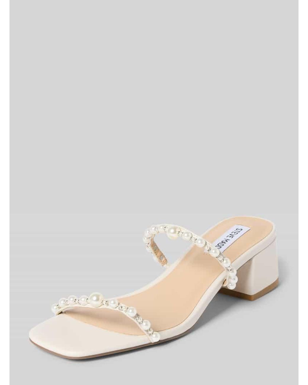 Steve Madden Natural Pantolette aus echtem Leder Modell 'Genessa'