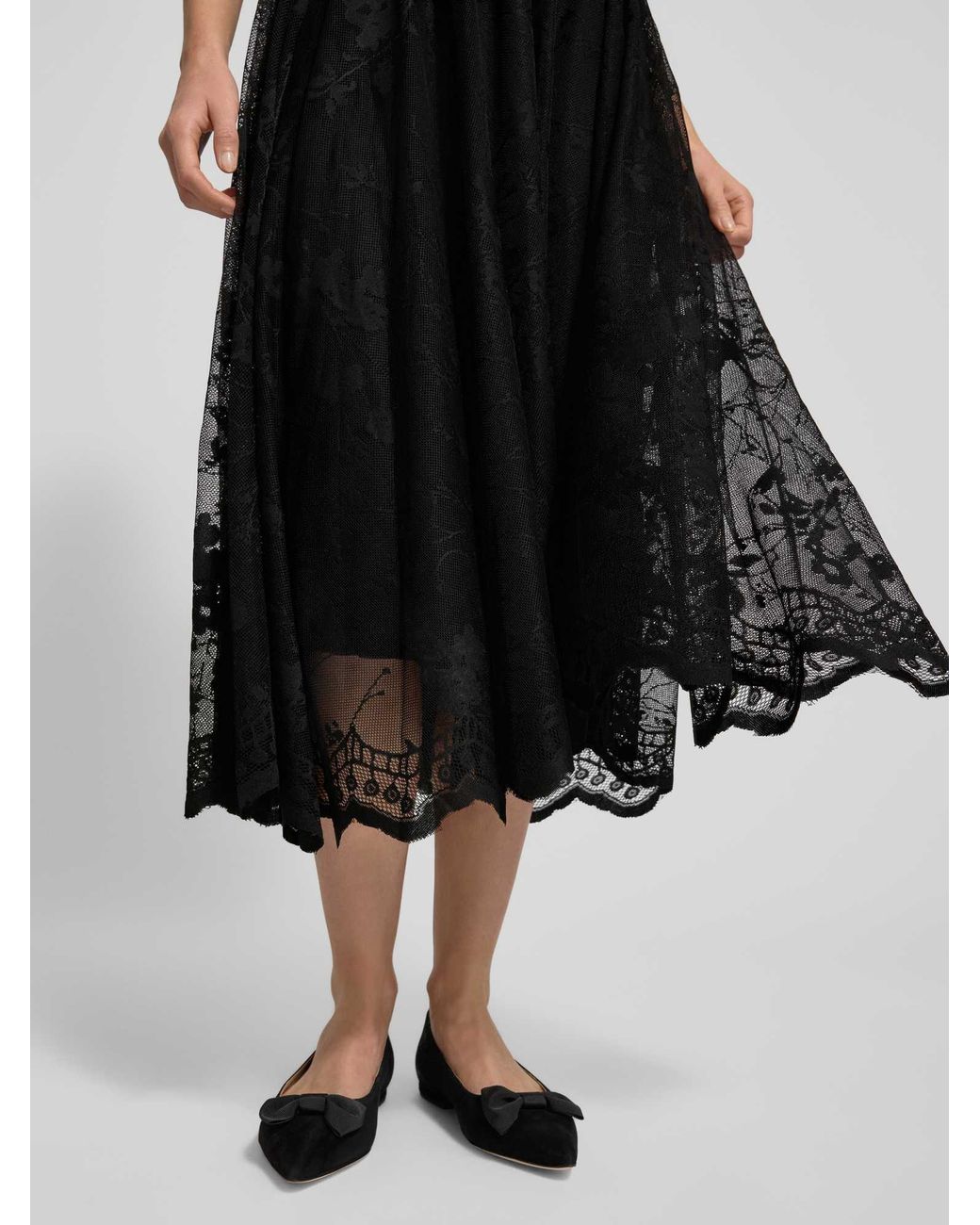 Freequent Midirok Met Elastische Band, Model 'Lally' in het Black