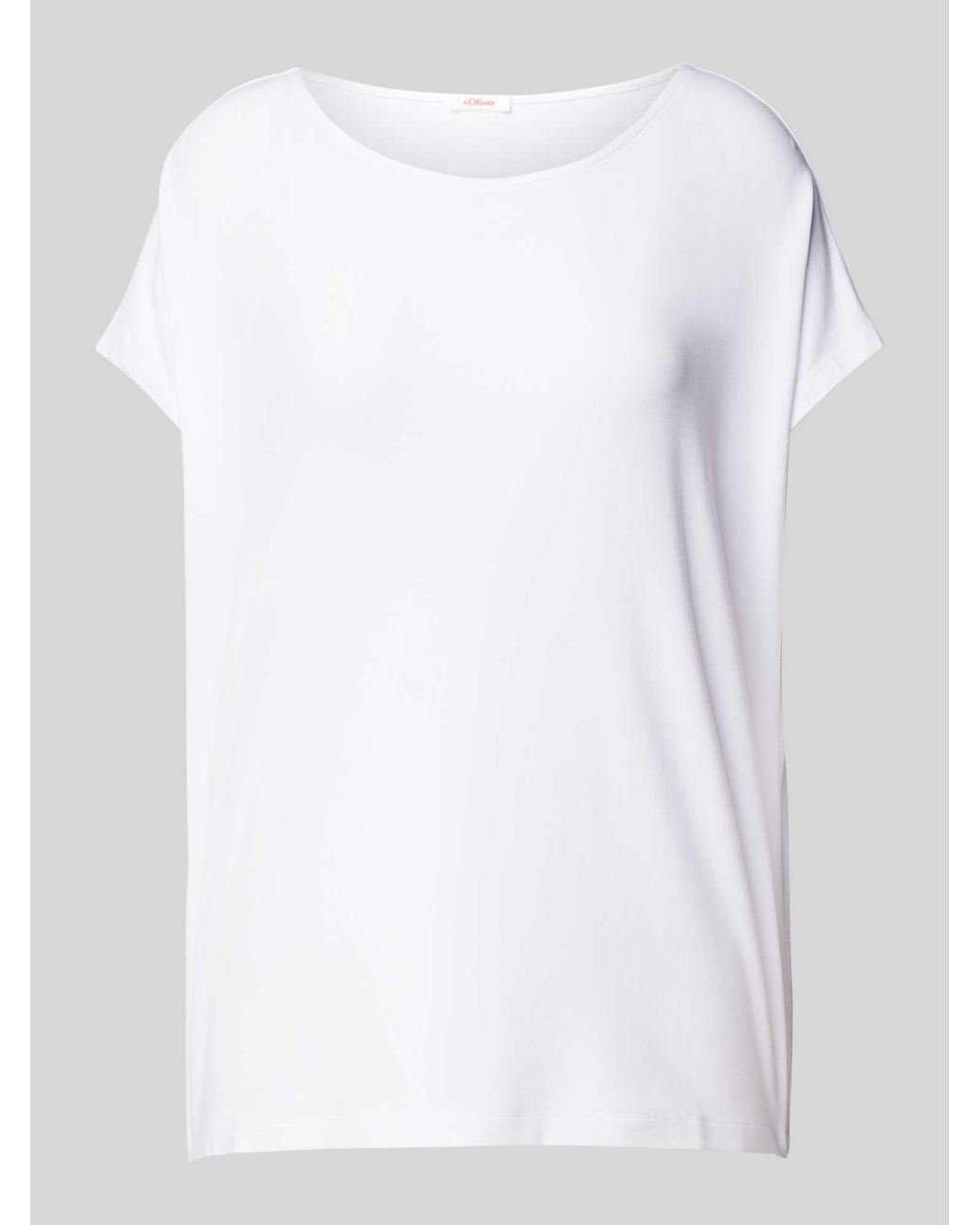 S.oliver T-shirt Van Viscosemix Met Ronde Hals in het White