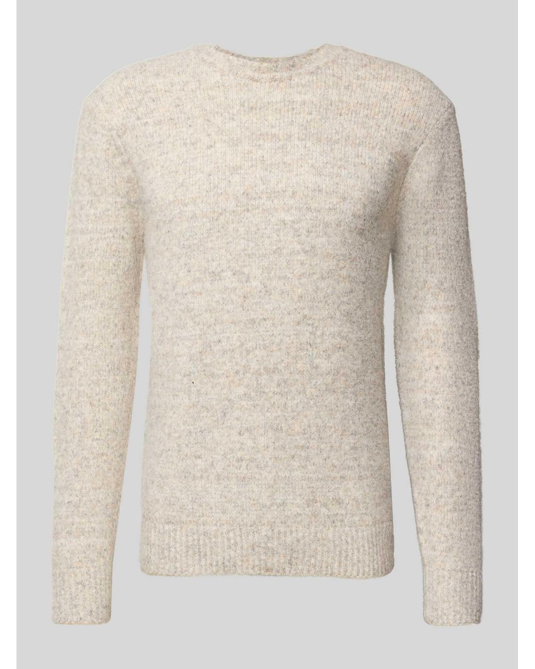 Only & Sons Regular Fit Gebreide Pullover Met Wol, Model 'Bay' in het Natural voor heren