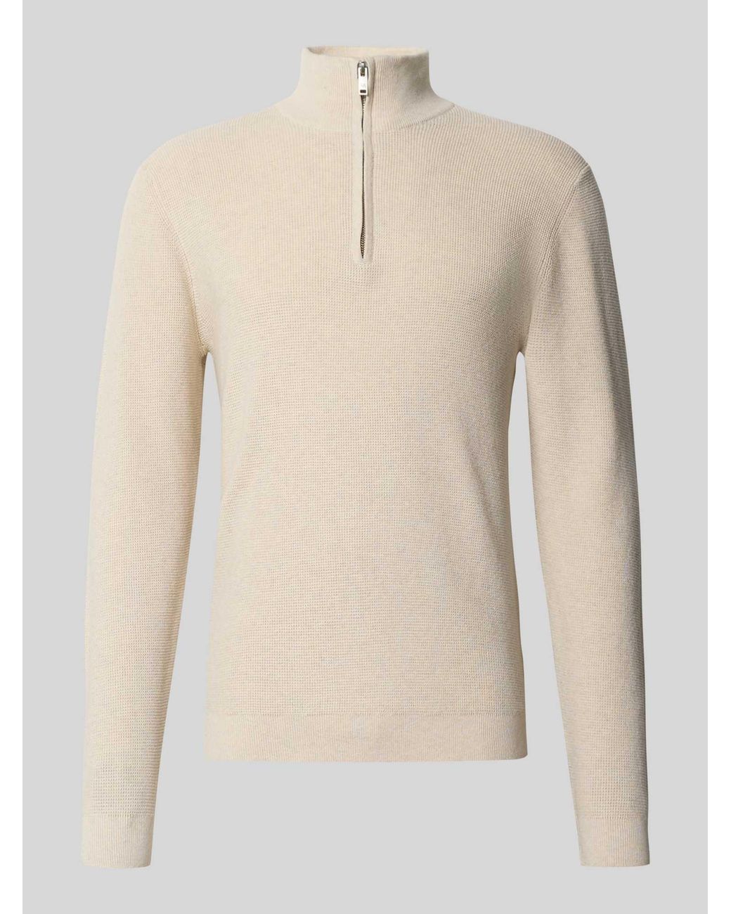 Matíníque Gebreide Pullover Met Opstaande Kraag in het Natural voor heren