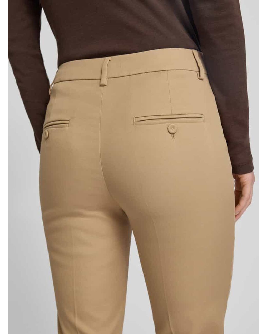 Weekend by Maxmara Natural Slim Fit Hose aus Baumwoll-Mix Modell 'VITE'