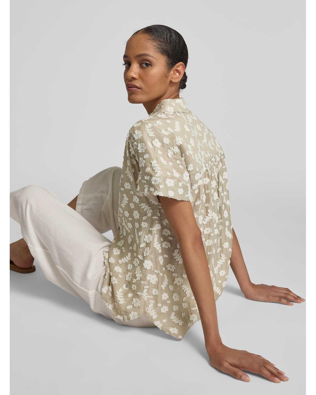 Brax Regular Fit Blouse Met Knoopsluiting in het Natural