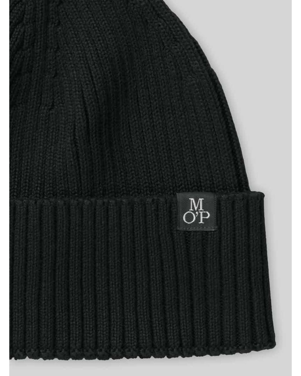 Marc O' Polo Mütze mit Label-Patch in Black für Herren