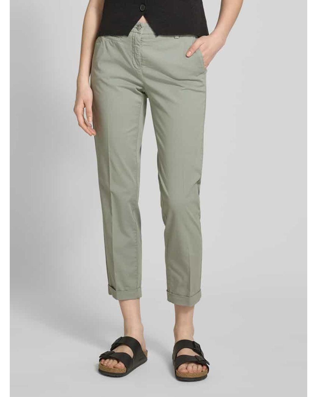 Cambio Gray Slim Fit Hose mit verkürztem Schnitt Modell 'STELLA'