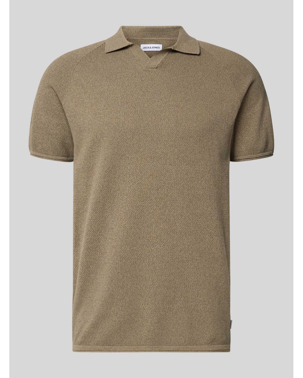 Jack & Jones Regular Fit Poloshirt Met Structuurpatroon Model 'Hill' in het Natural voor heren