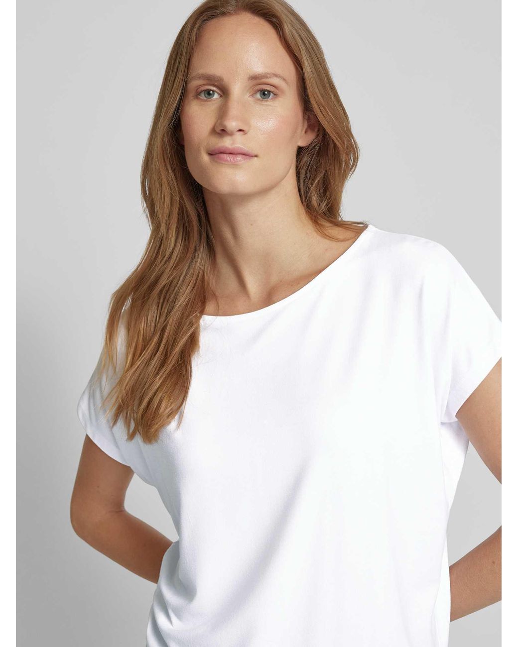 S.oliver T-shirt Van Viscosemix Met Ronde Hals in het White