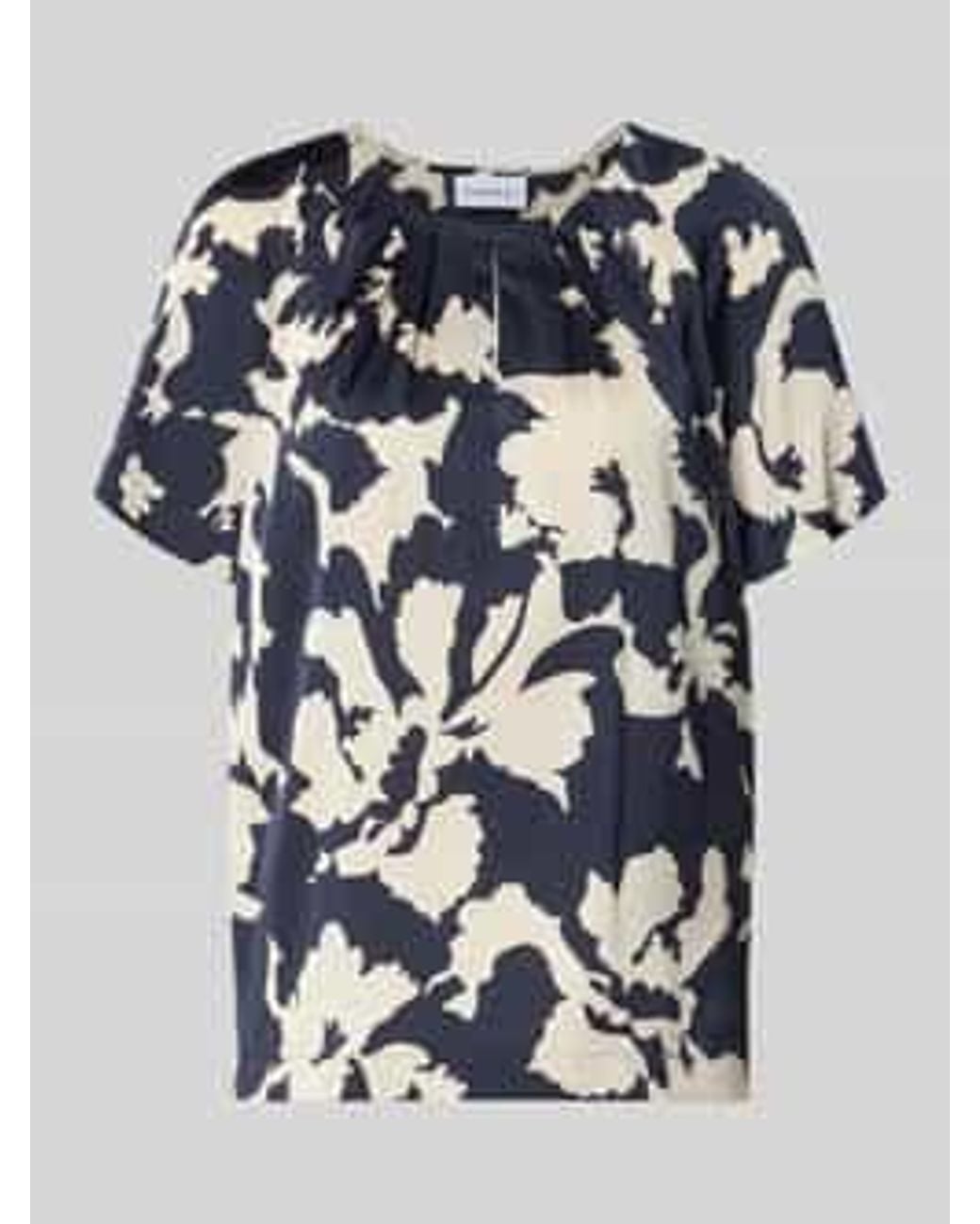 Comma, Blouses Korte Mouw in het Blue