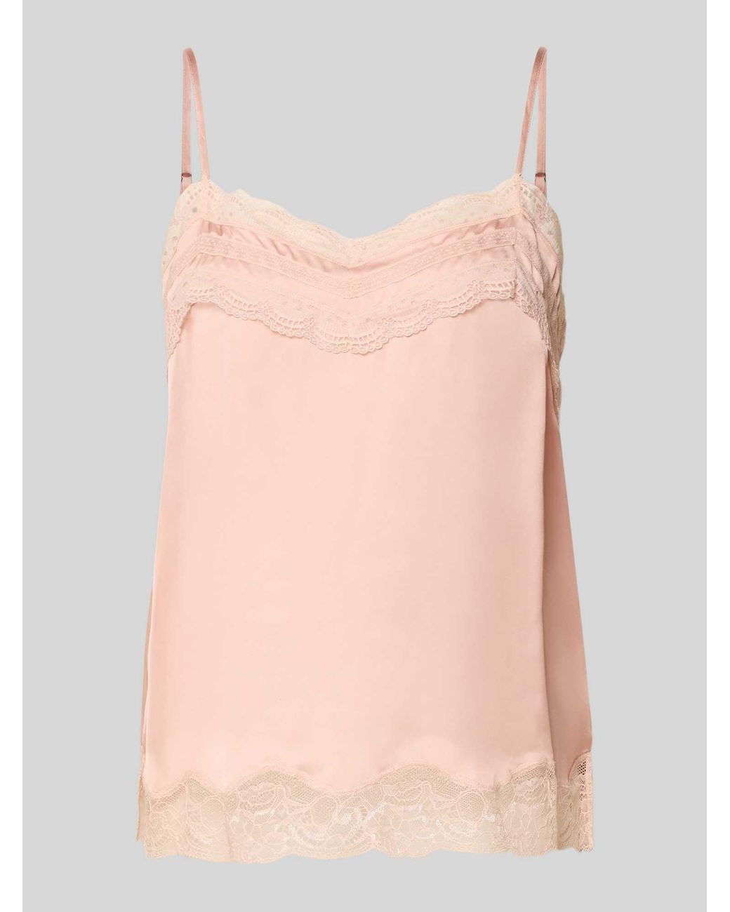 Jake*s Regular Fit Blousetop Met Kant in het Pink