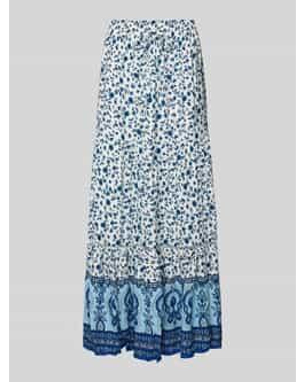 Apricot Maxirok Van Viscose in het Blue