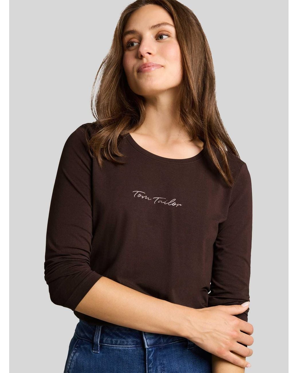 Tom Tailor Longsleeves in het Brown