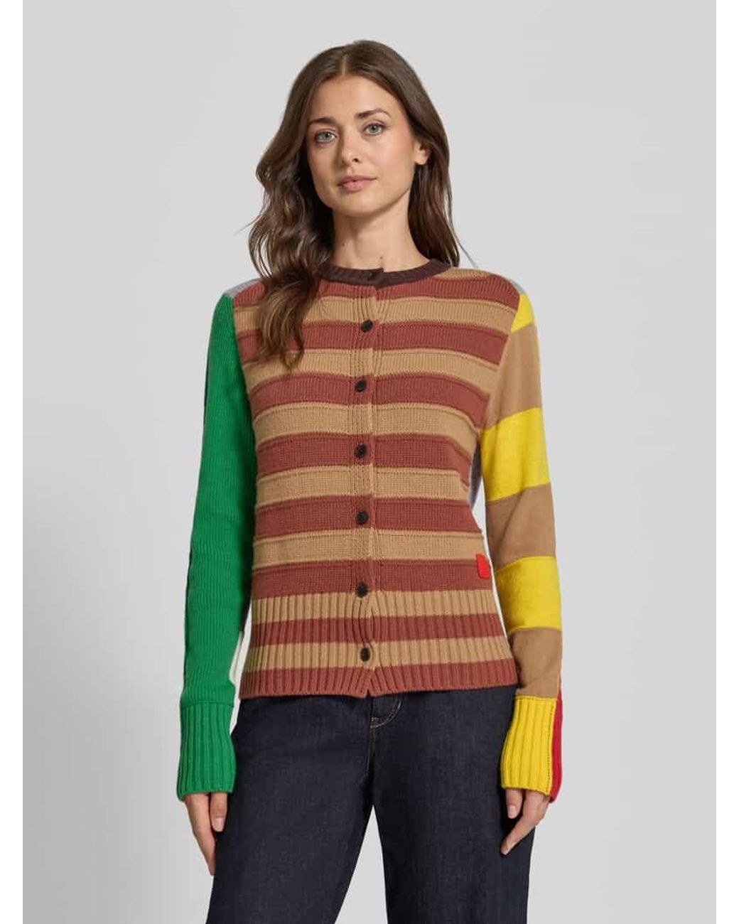 MAX&Co. Natural Pullover aus Wolle mit Label-Patch
