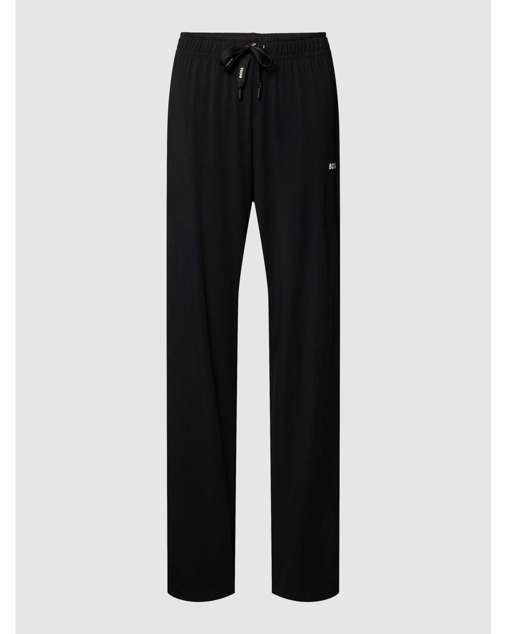 Boss Straight Leg Sweatpants Met Tunnelkoord in het Black