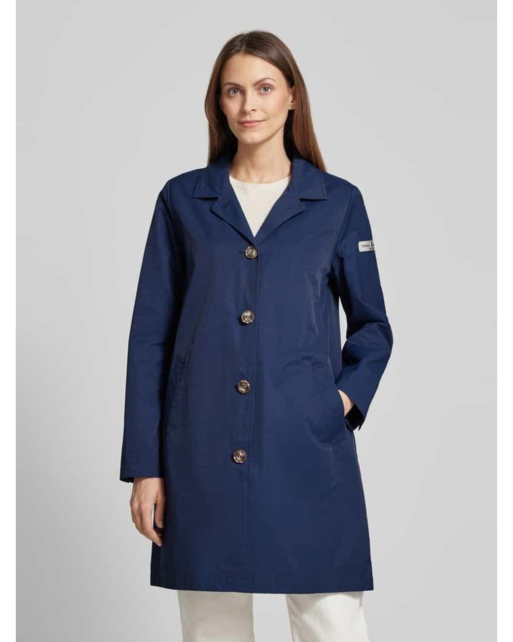 Frieda & Freddies Blue Mantel mit Leistentaschen Modell 'SCARLETT NEO'