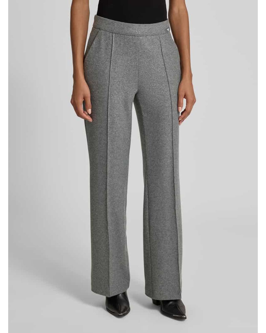 Cambio Gray Regular Fit Hose mit Woll-Anteil Modell 'AVA'