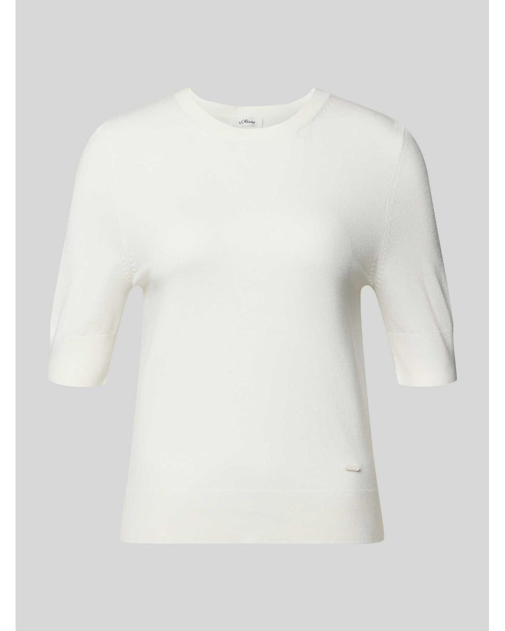 S.oliver Slim Fit T-Shirt Van Viscosemix in het White
