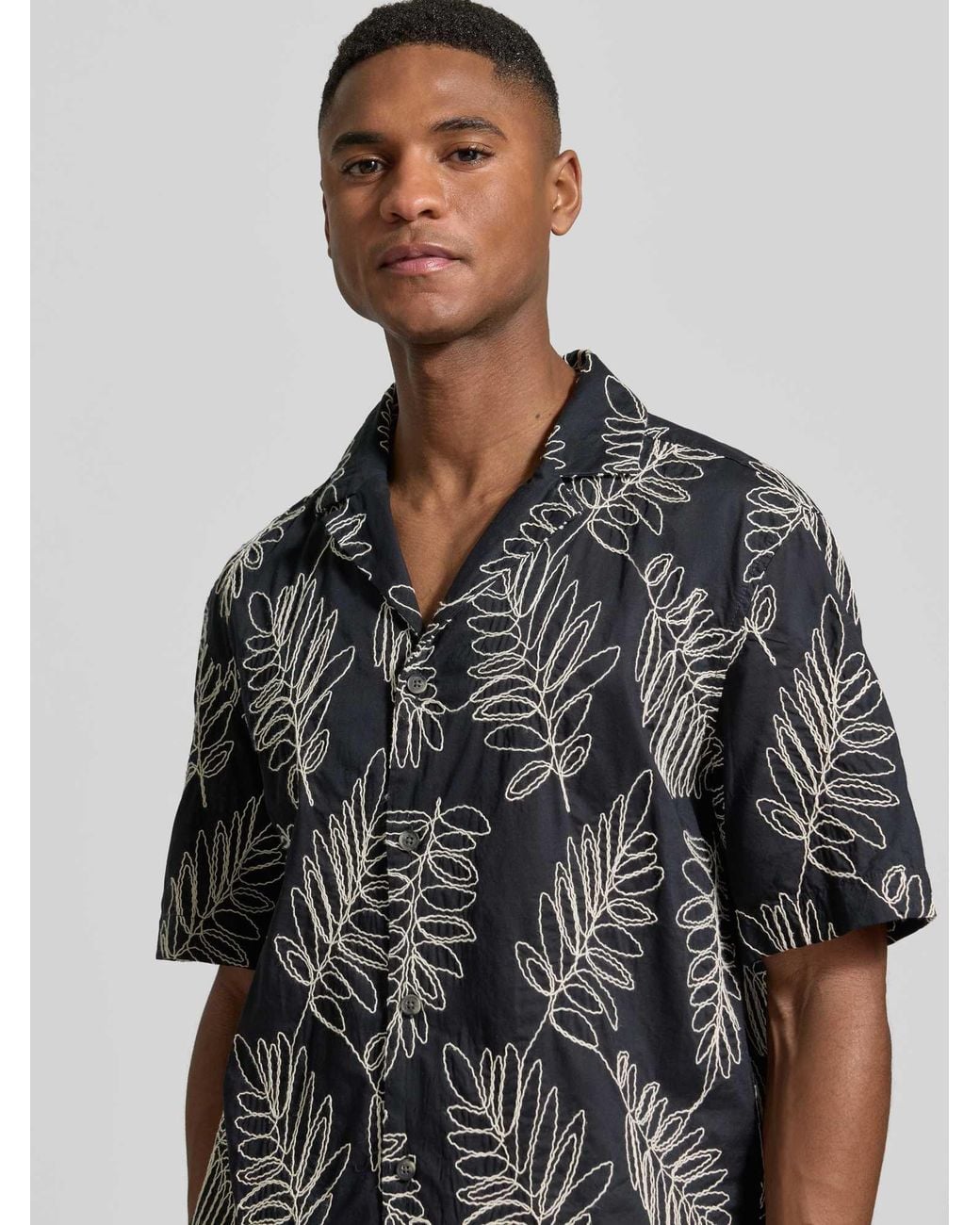 Strellson Relaxed Fit Vrijetijdsoverhemd Van Katoenmix in het Black voor heren