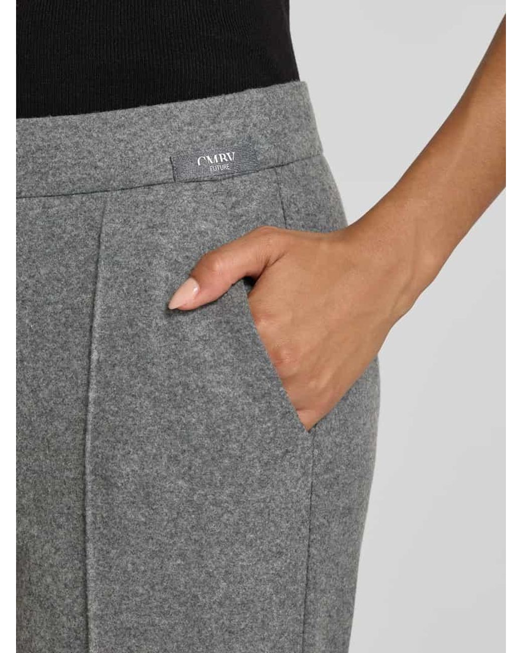 Cambio Gray Regular Fit Hose mit Woll-Anteil Modell 'AVA'