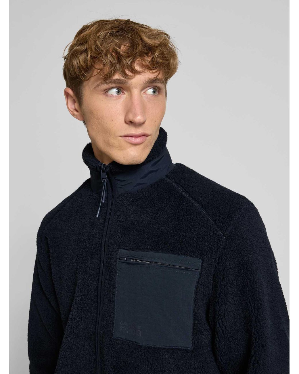 Only & Sons Regular Fit Jack Van Imitatiebont Met Mesh, Model 'Dallas' in het Blue voor heren