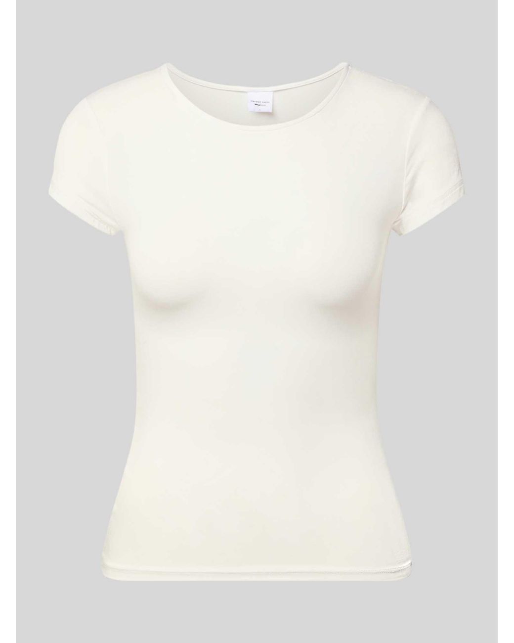 Gina Tricot Slim Fit T-Shirt Van Modalmix in het Natural