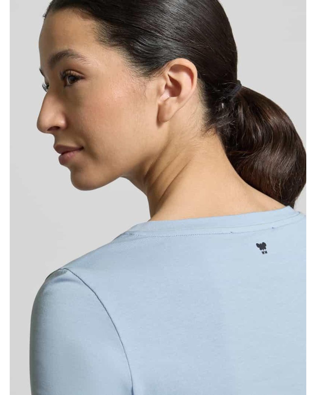 Weekend by Maxmara Blue Slim Fit 3/4-Shirt aus Baumwoll-Mix Modell 'MULTIA'