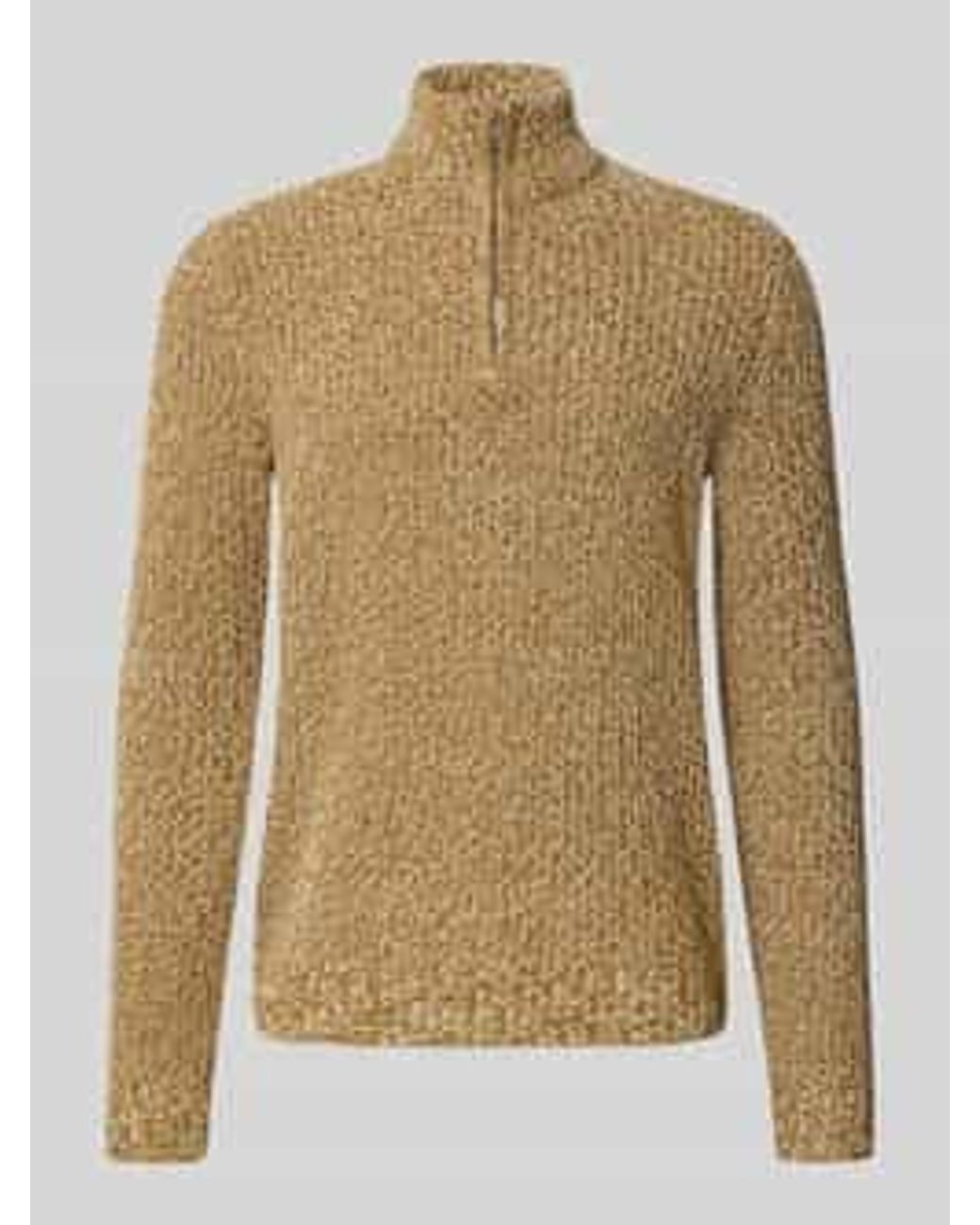 Only & Sons Regular Fit Schipperstrui Met Korte Ritssluiting, Model 'Join' in het Natural voor heren