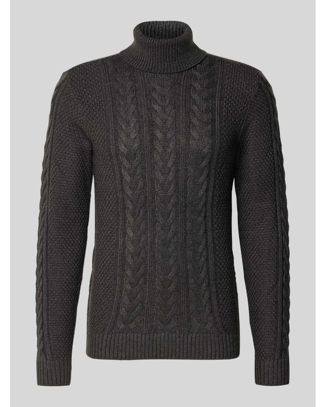 Blend Gebreide Coltrui, Model 'Basim' in het Black voor heren