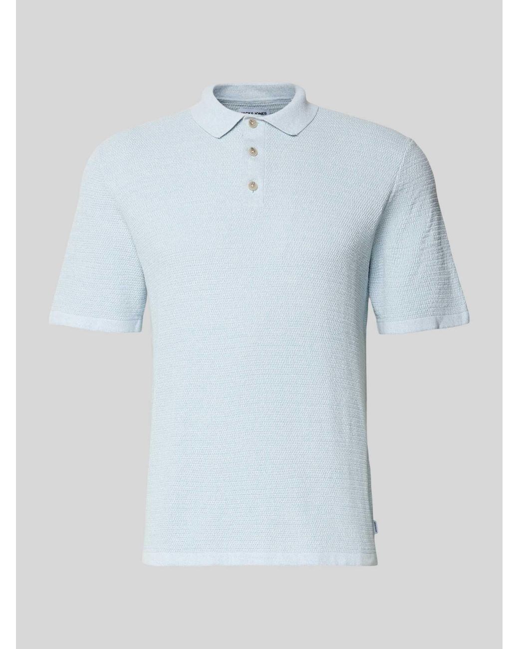 Jack & Jones Regular Fit Poloshirt Met Structuurpatroon Model 'George' in het Blue voor heren
