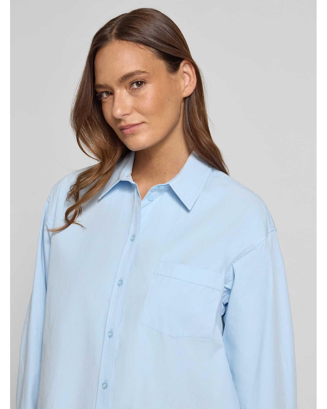 Jake*s Relaxed Fit Blouse Met Borstzak in het Blue