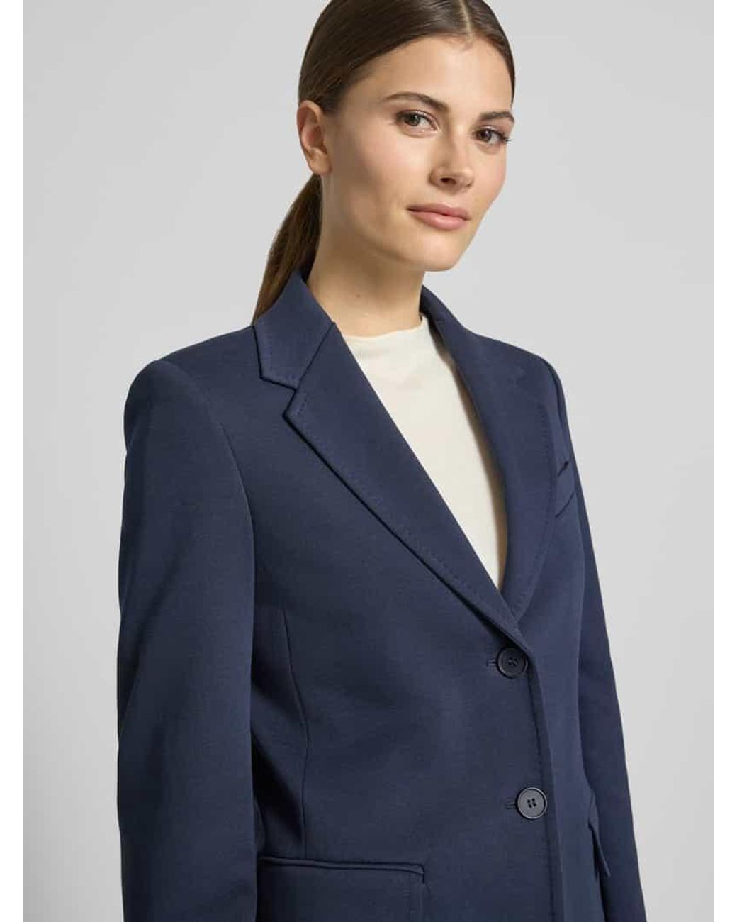Weekend by Maxmara Blue Regular Fit Blazer aus Baumwoll-Mix Modell 'GINNASTA'