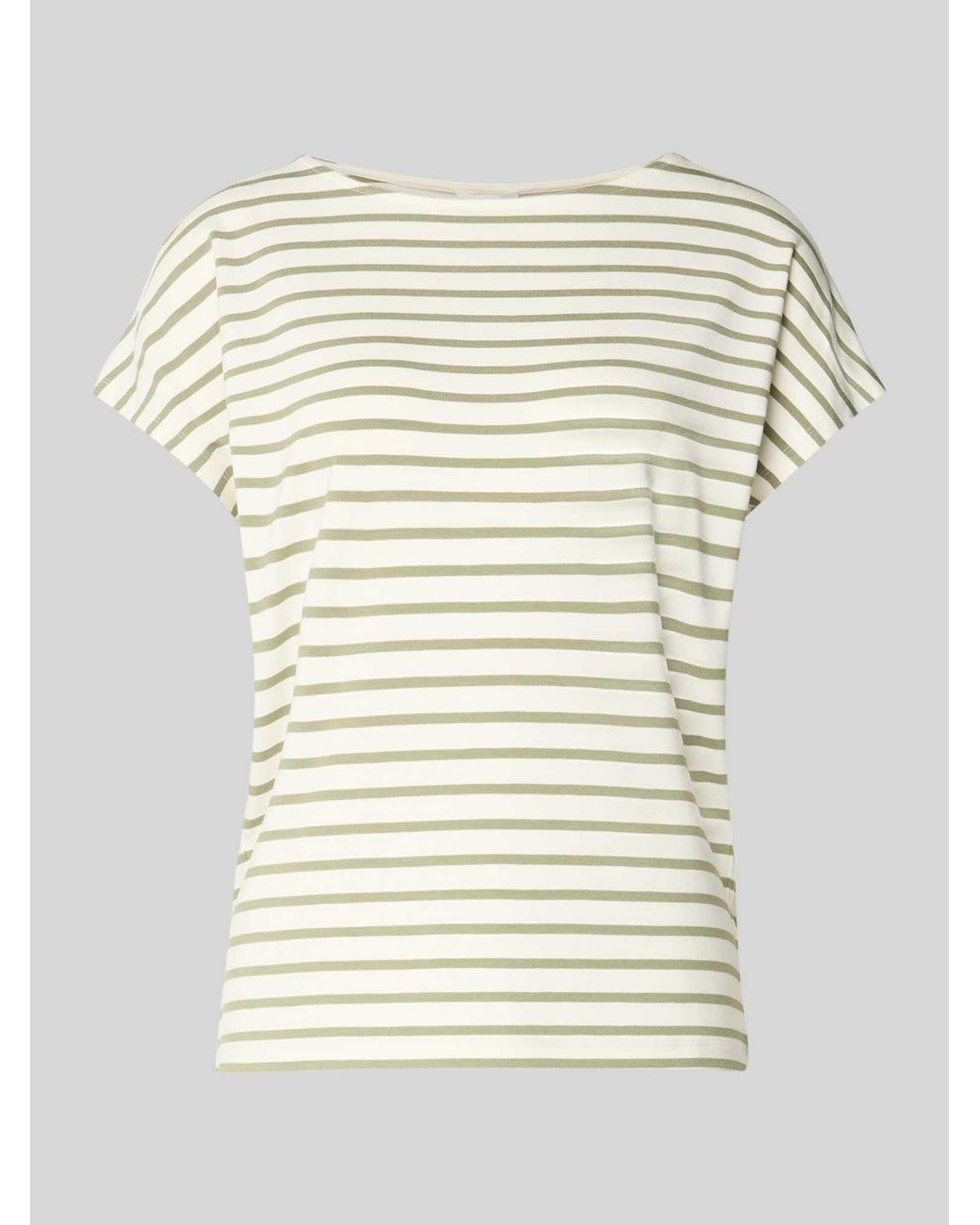 S.oliver Loose Fit T-Shirt Van Viscosemix in het Natural