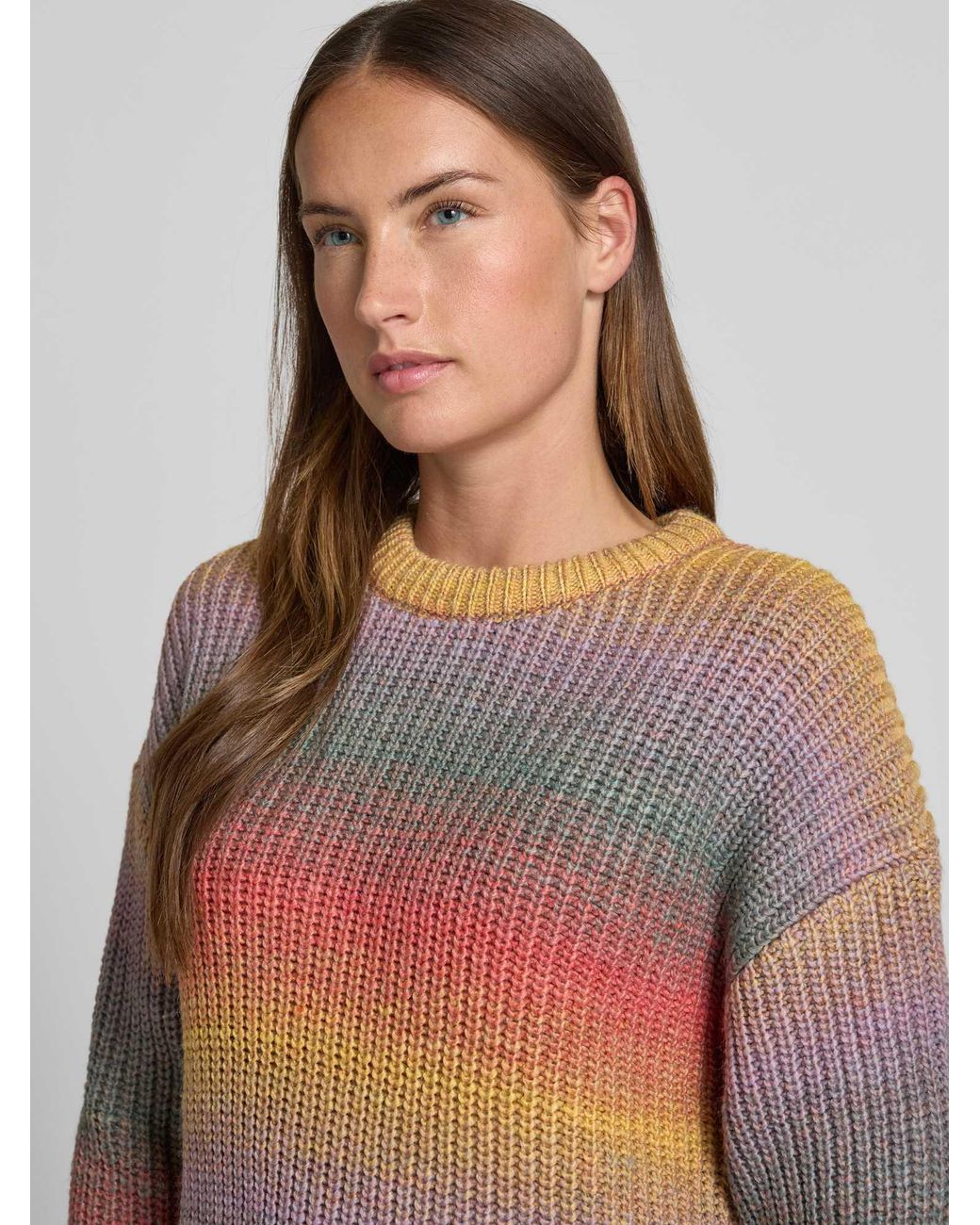 Jake*s Relaxed Fit Gebreide Pullover Met Wol in het Gray