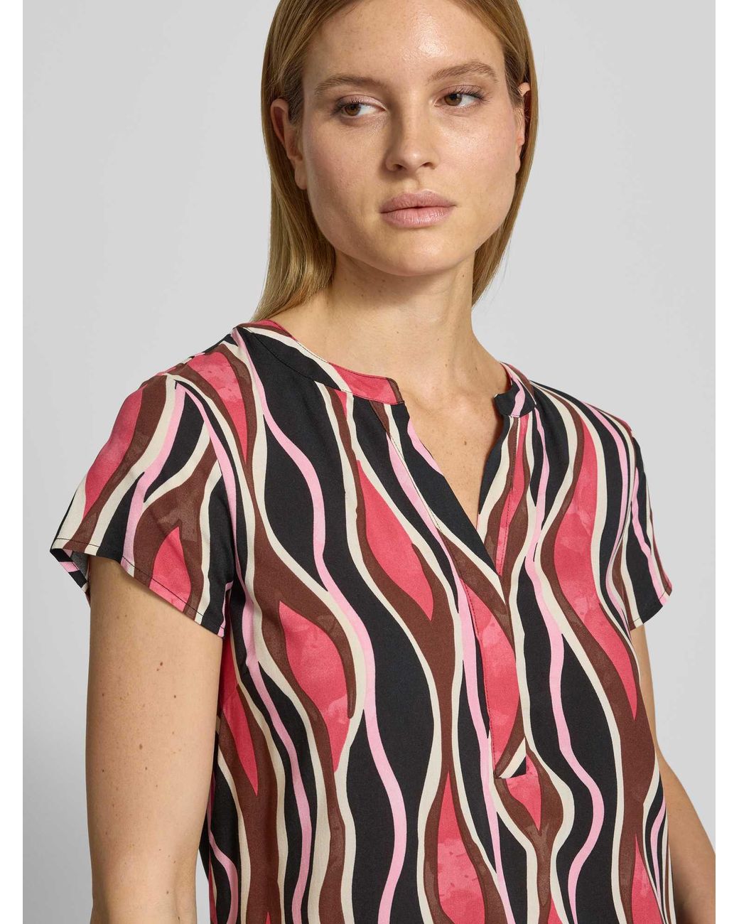 Soya Concept Regular Fit T-Shirt Van Pure Viscose Model 'Cammi' in het Red