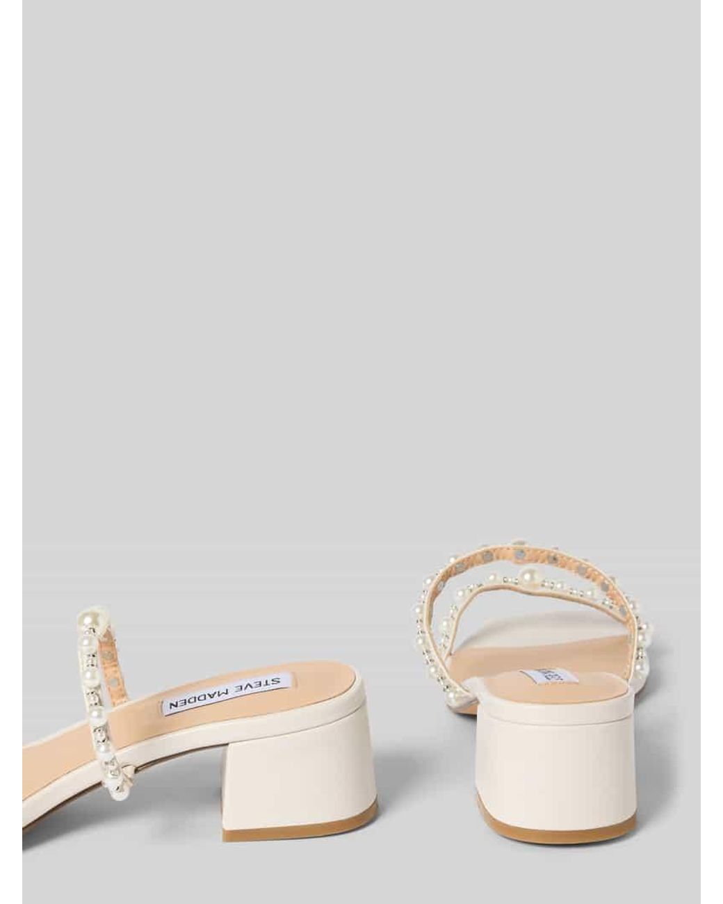 Steve Madden Natural Pantolette aus echtem Leder Modell 'Genessa'