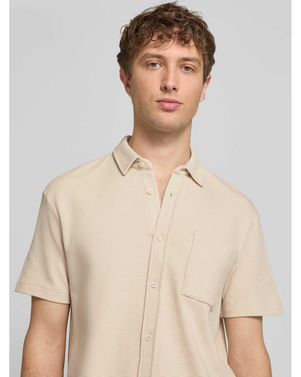 Blend Regular Fit Vrijetijds Overhemd Met Kentkraag Model 'Fillip' in het Natural voor heren