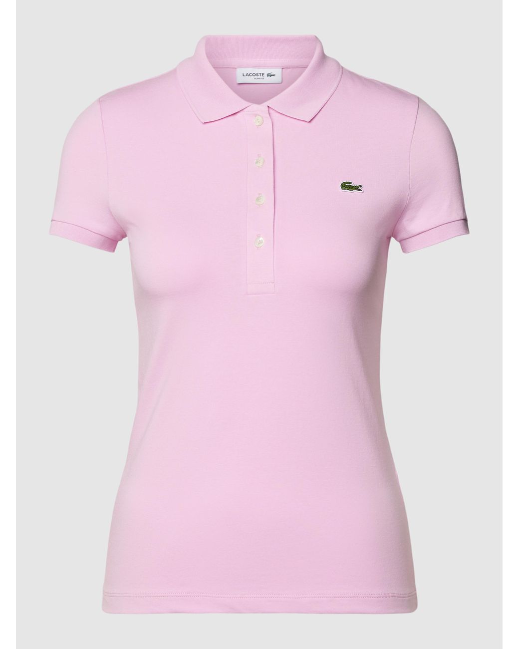 Lacoste Sport Poloshirt in unifarbenem Design in Pink | Lyst DE