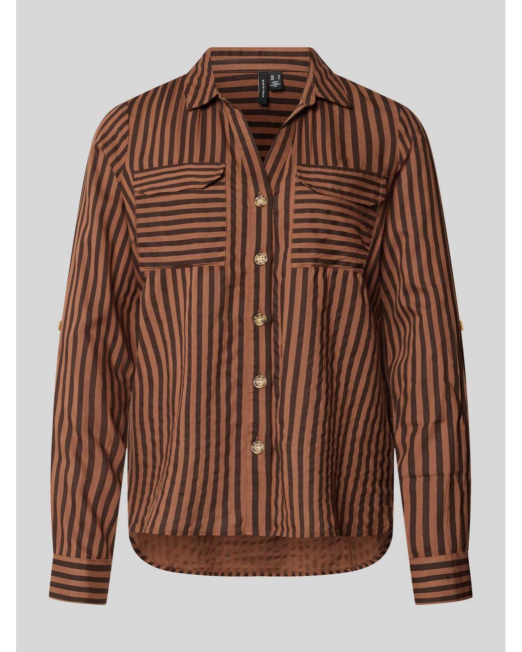 Vero Moda Blouses Lange Mouw in het Brown