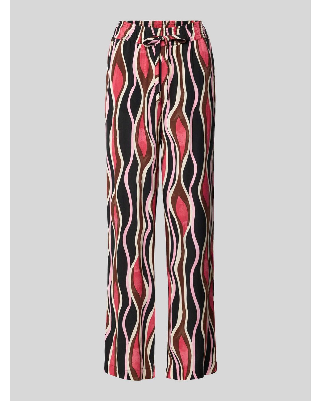 Soya Concept Straight Fit Stoffen Broek Van Pure Viscose Model 'Cammi' in het Red