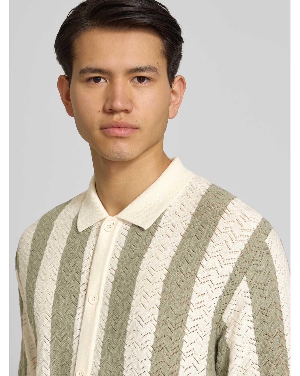 Jack & Jones Regular Fit Poloshirt Met Knoopsluiting Model 'Tyler' in het Natural voor heren