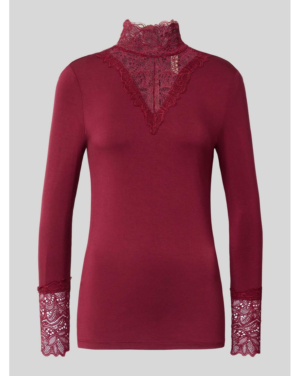 Soya Concept Slim Fit Shirt Met Lange Mouwen Van Lyocellmix, Model 'Marica' in het Red