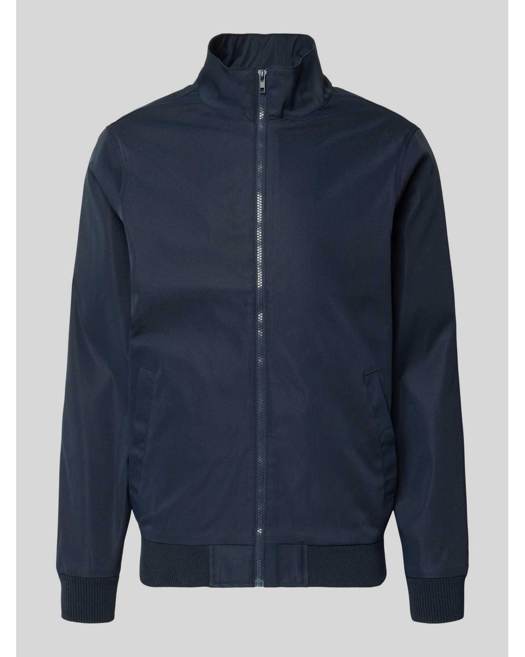 Blend Regular Fit Jack Met Opstaande Kraag Model 'Hefi' in het Blue voor heren