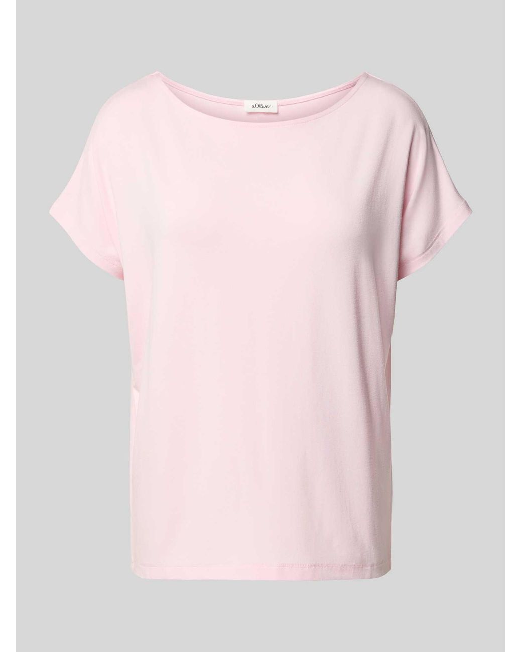 S.oliver Loose Fit T-Shirt Van Viscosemix in het Pink