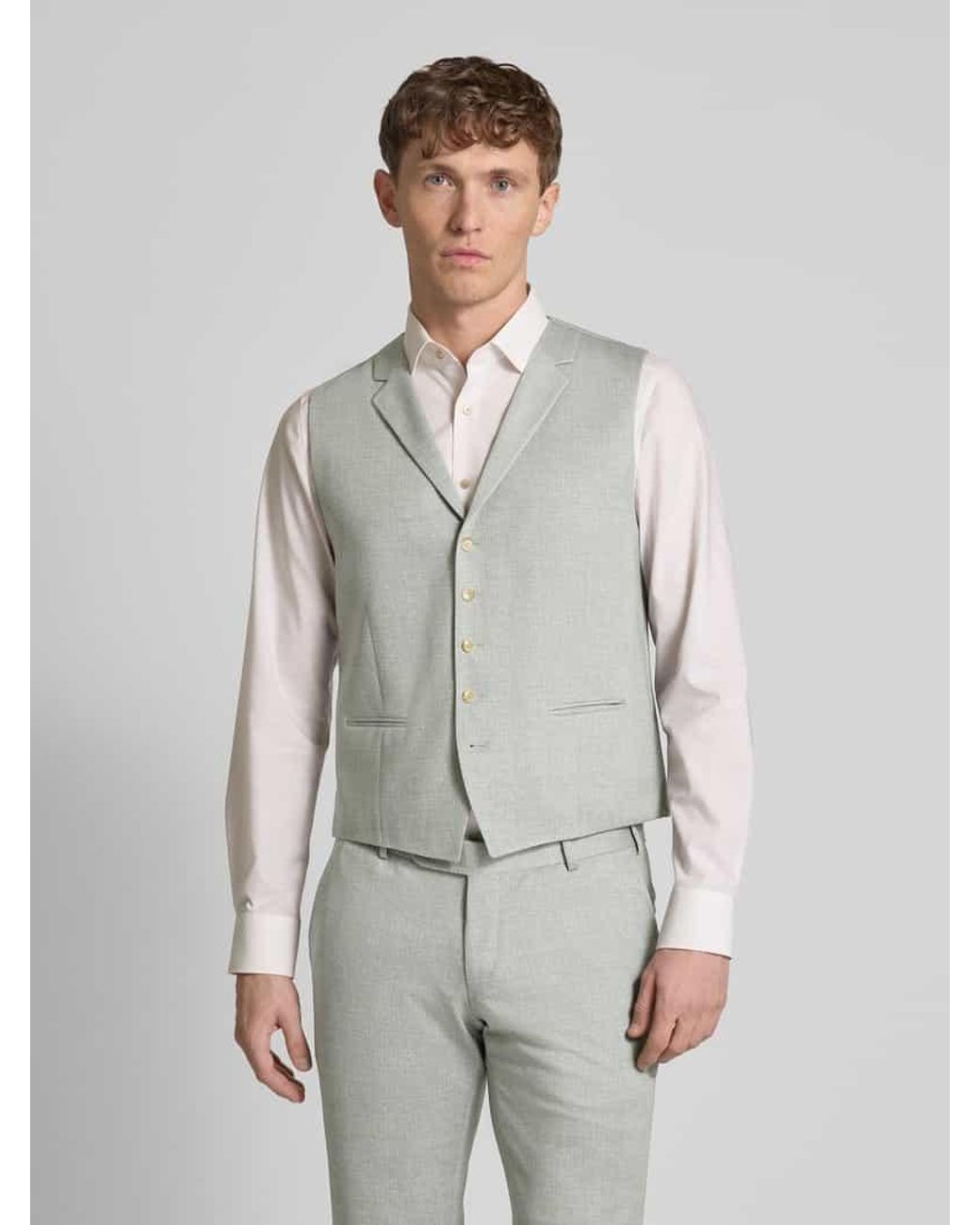 Atelier Torino Weste mit Reverskragen in Gray für Herren