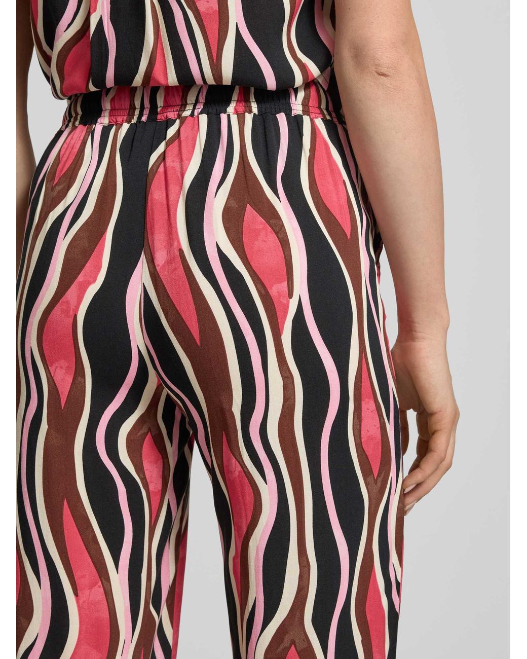 Soya Concept Straight Fit Stoffen Broek Van Pure Viscose Model 'Cammi' in het Red