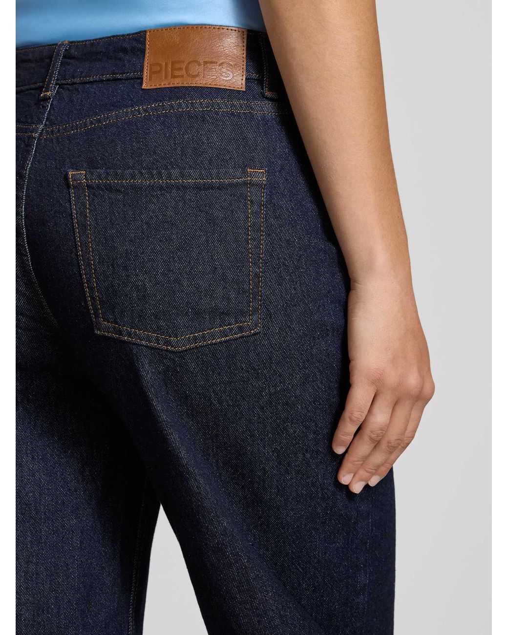 Pieces Barrel Jeans in het Blue
