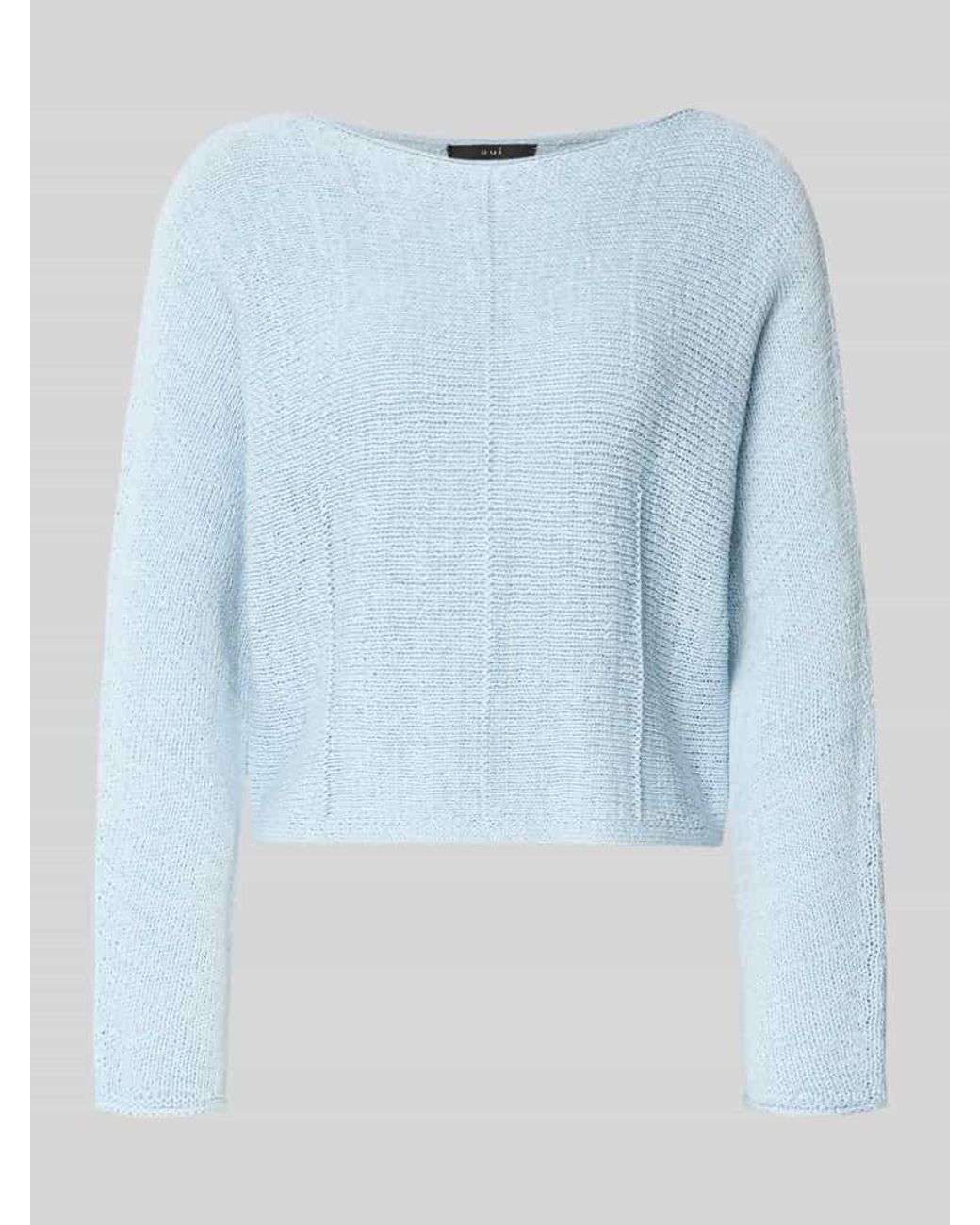 Ouí Blue Strickpullover mit U-Boot-Ausschnitt